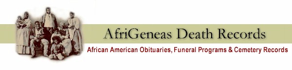 AfriGeneas ~ African American Death Records Database